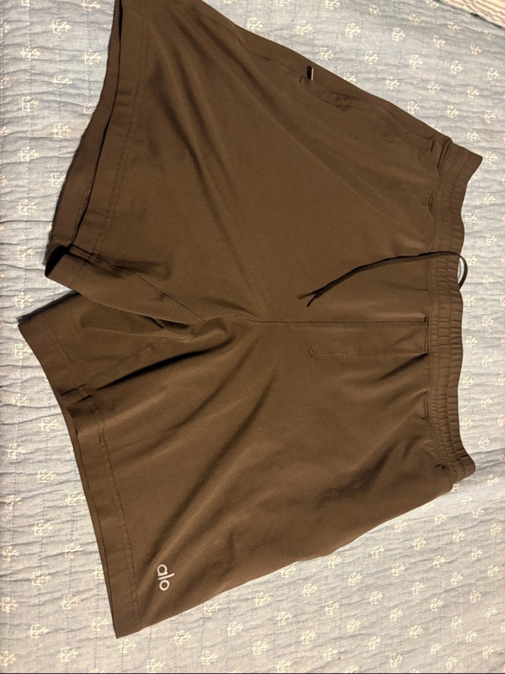 Alo Brown Athletic Shorts with Drawstring